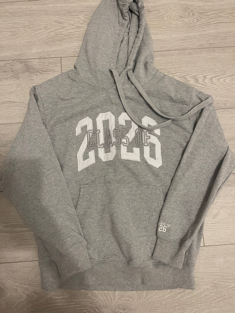 Gray Crewneck Sweatshirt with "Class of 2026" Chest Print